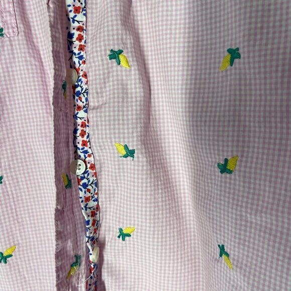 Matilda Jane pink and white check button front blouse top‎ long sleeve, large - Picture 13 of 13